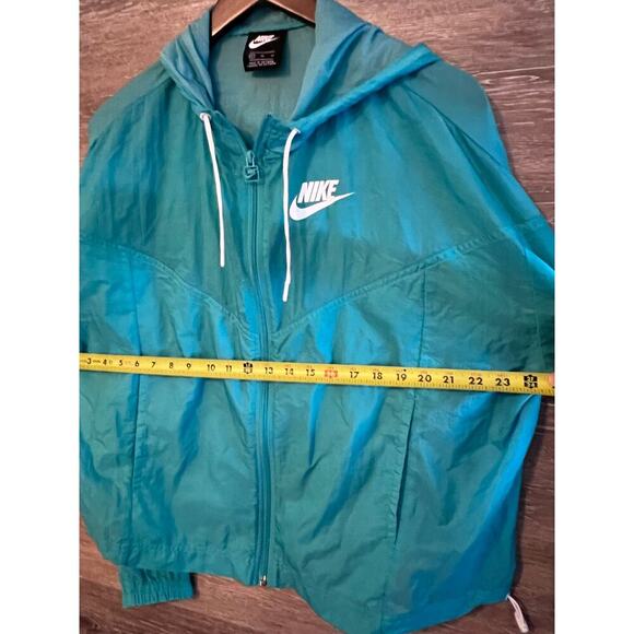 Nike Windbreaker Jacket sz XL Green Unisex Bike Hoodie raincoat - Picture 4 of 11